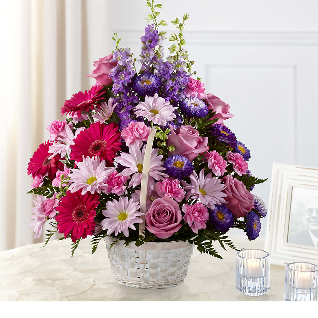 Pastel Peace Basket – Blossom Flowers And Gift, Lauderhill FL
