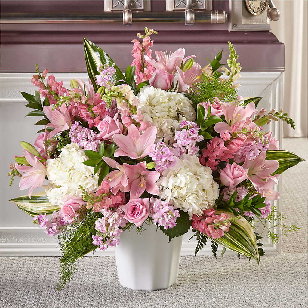 Simply Serene Floor Basket – Blossom Flowers And Gift, Lauderhill FL