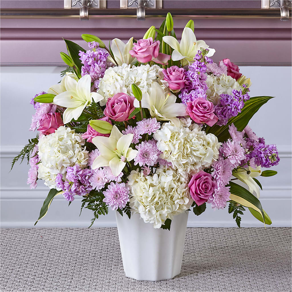 Heaven Sent Floor Basket – Blossom Flowers And Gift, Lauderhill FL