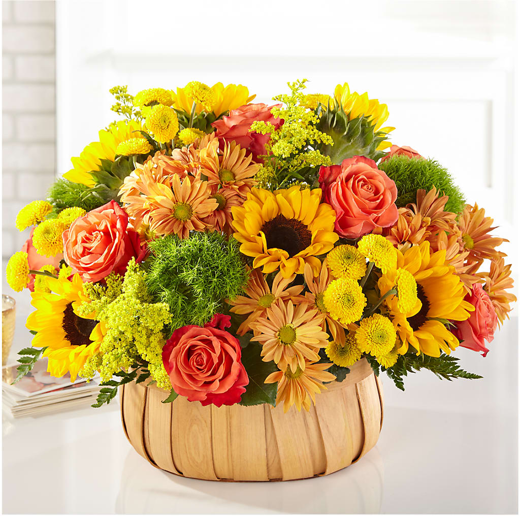 Harvest Sunflower Basket – Blossom Flowers And Gift, Lauderhill FL