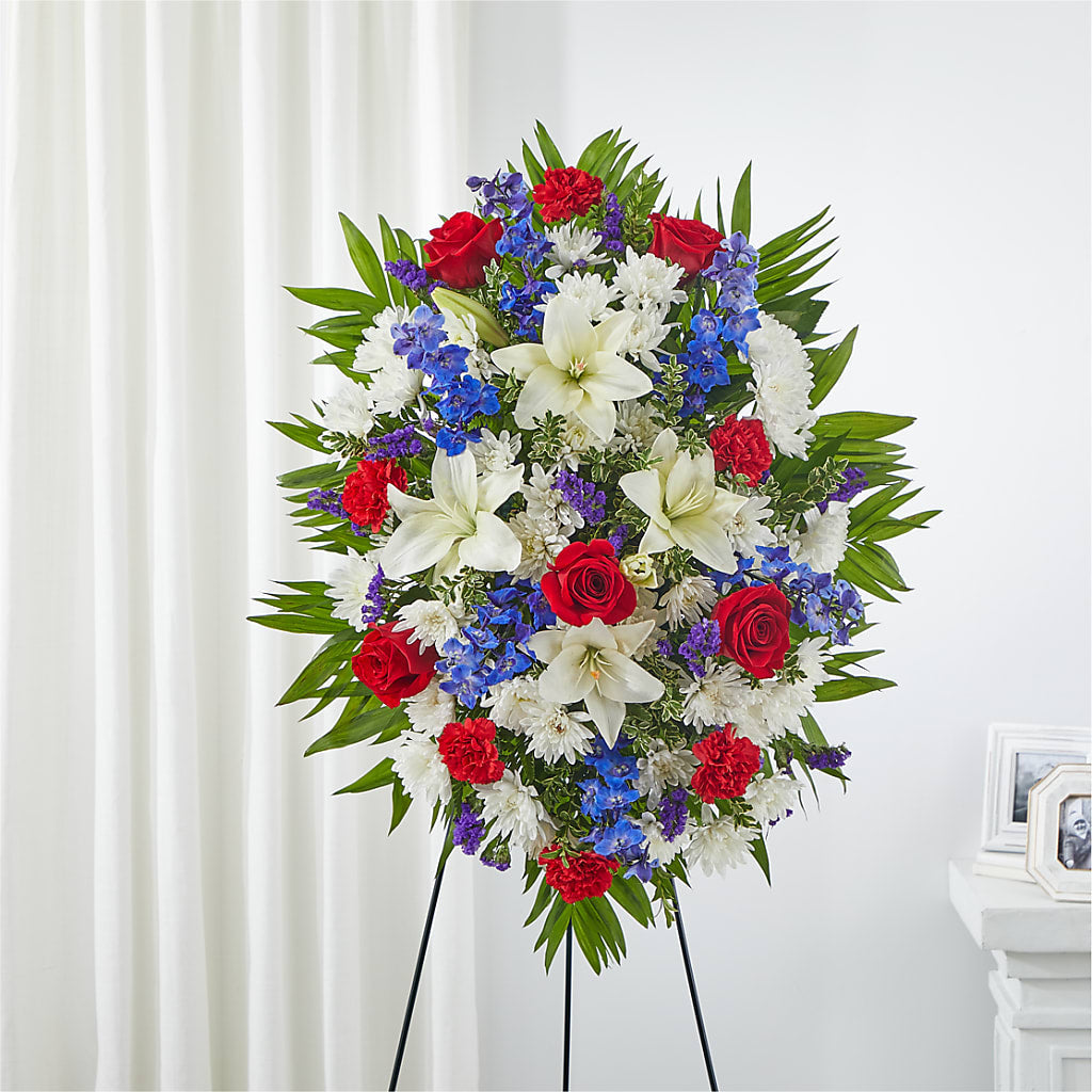Cherished Service Standing Spray – Blossom Flowers And Gift, Lauderhill FL