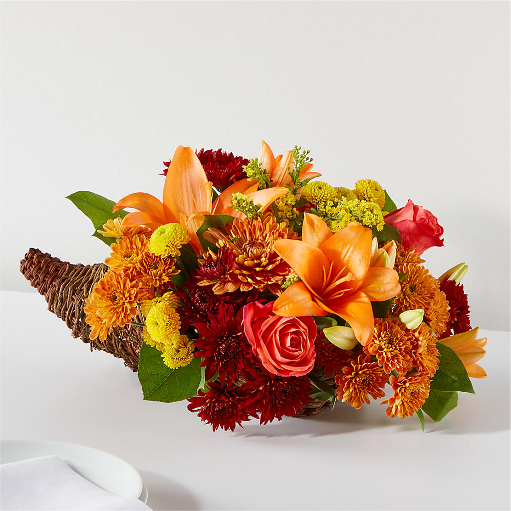 Bouquet of Blessings Cornucopia – Blossom Flowers And Gift, Lauderhill FL
