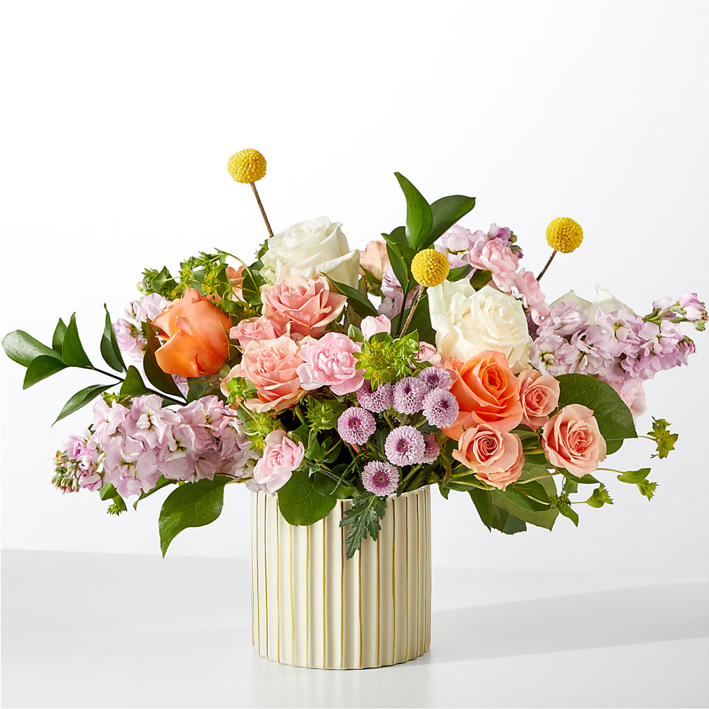 French Market Bouquet with Ivory Vase – Blossom Flowers And Gift, Lauderhill FL