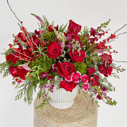 Big Red Bow Bouquet –  Blossom Flowers And Gift, Lauderhill FL
