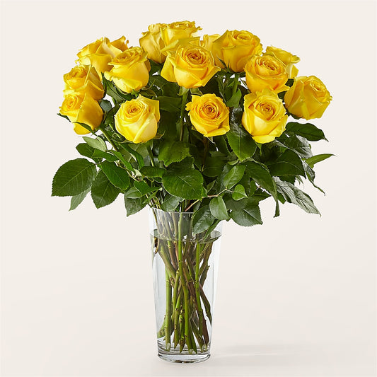 Long Stem Yellow Rose Bouquet –  Blossom Flowers And Gift, Lauderhill FL