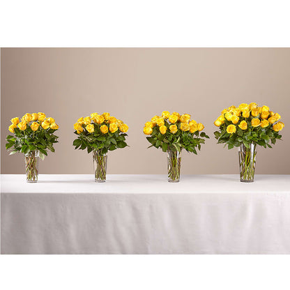 Long Stem Yellow Rose Bouquet –  Blossom Flowers And Gift, Lauderhill FL