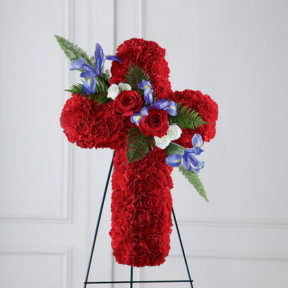 Faithful Hero Floral Cross –  Blossom Flowers And Gift, Lauderhill FL