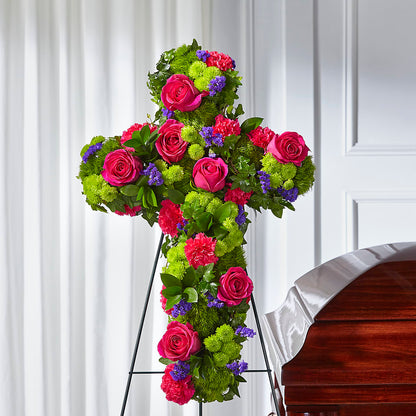 Tribute Rose Floral Cross –  Blossom Flowers And Gift, Lauderhill FL