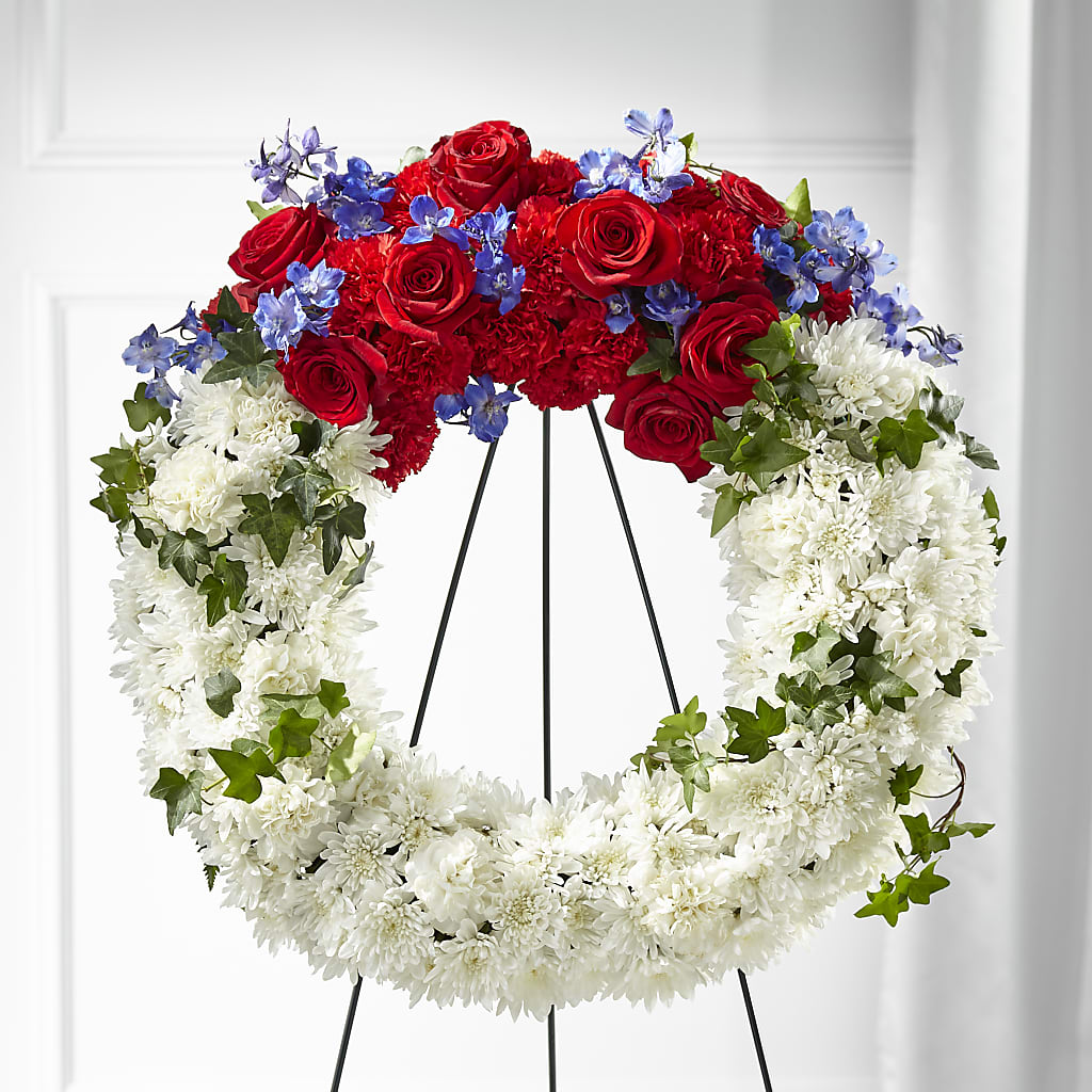 Patriotic Passion Wreath –  Blossom Flowers And Gift, Lauderhill FL