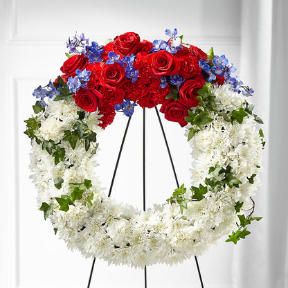Patriotic Passion Wreath –  Blossom Flowers And Gift, Lauderhill FL