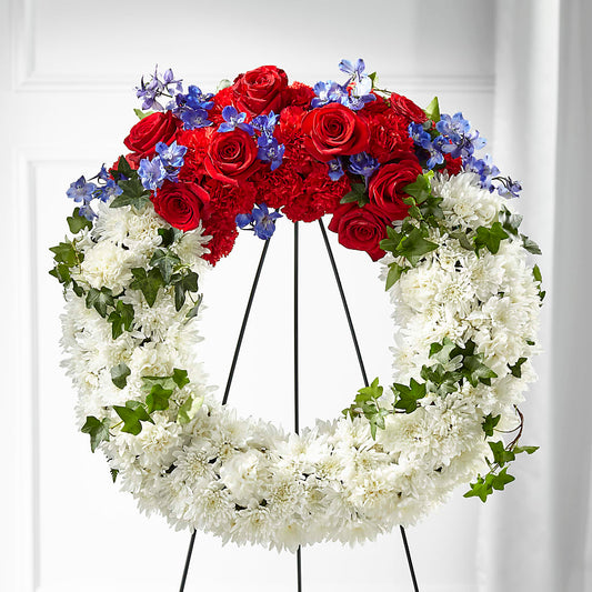 Patriotic Passion Wreath –  Blossom Flowers And Gift, Lauderhill FL