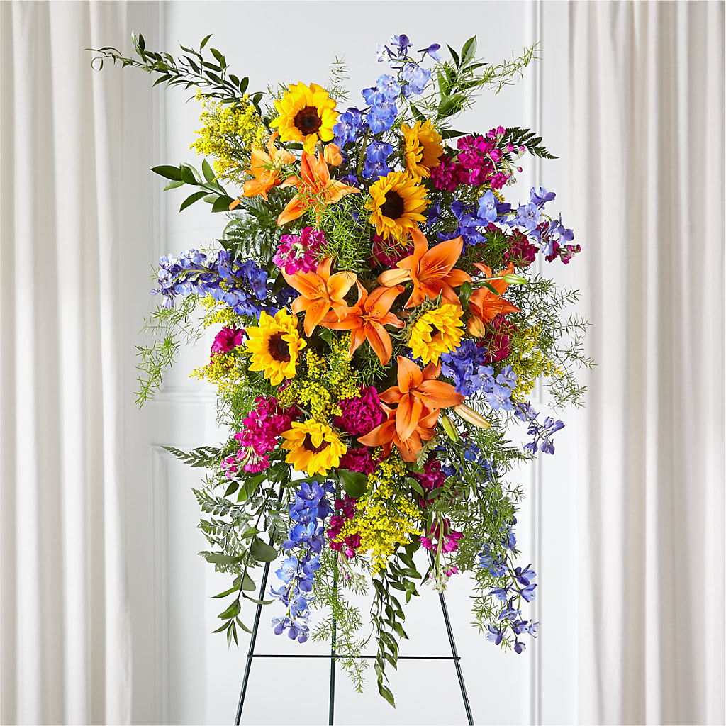 Sunlit Memories Standing Spray (Standard) –  Blossom Flowers And Gift, Lauderhill FL