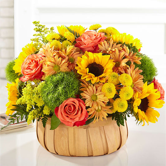 Harvest Sunflower Basket –  Blossom Flowers And Gift, Lauderhill FL
