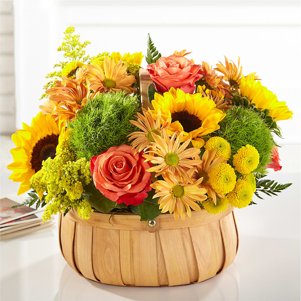 Harvest Sunflower Basket –  Blossom Flowers And Gift, Lauderhill FL