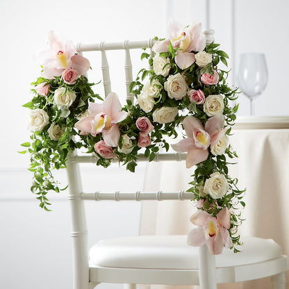 Orchid Rose Chair Décor –  Blossom Flowers And Gift, Lauderhill FL